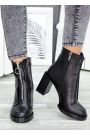 Ботинки ботильоны женские кожаные черные Kristi 7194-28