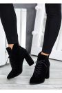 Черевики ботильйони жіночі замша чорні Женева 7190-28