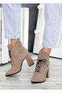 Черевики ботильйони жіночі замшеві латте Женева 7189-28