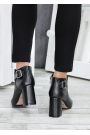 Ботинки ботильоны женские кожаные черные Sollo 7759-28
