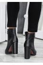 Черевики ботильйони жіночі шкіра чорні Шанталь 6424-28