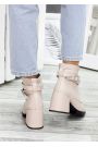 Ботинки ботильоны женские кожаные пудра Злата 7224-28