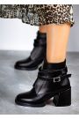 Черевики ботильйони жіночі шкіряні чорні Злата 8035-28