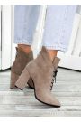 Черевики ботильйони жіночі замшеві латте Женева 7189-28