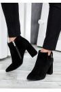 Ботинки ботильоны женские замша черные Sollo 7760-28