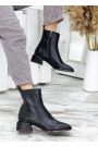 Черевики ботильйони жіночі шкіряні чорні Kvadro 7677-28