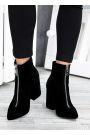 Черевики ботильйони жіночі замша чорні Ванесса 7519-28