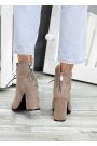 Черевики ботильйони жіночі замшеві латте Женева 7189-28