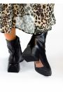 Ботинки ботильоны женские кожаные черные 7917-28
