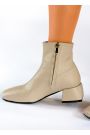 Ботинки ботильоны женские кожаные бежевые  7916-28
