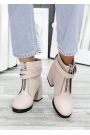 Ботинки ботильоны женские кожаные пудра Злата 7224-28