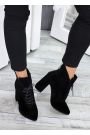Черевики ботильйони жіночі замша чорні Женева 7190-28