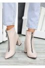 Ботинки ботильоны женские кожаные пудра Ванесса 7219-28