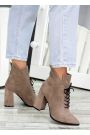 Черевики ботильйони жіночі замшеві латте Женева 7189-28