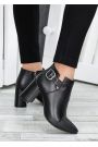Ботинки ботильоны женские кожаные черные Sollo 7759-28