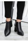 Ботинки ботильоны женские кожаные черные Sollo 7759-28