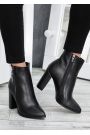 Черевики ботильйони жіночі шкіра чорні Шанталь 6424-28