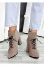 Черевики ботильйони жіночі замшеві латте Женева 7189-28
