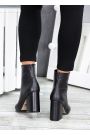 Черевики ботильйони жіночі шкіра чорні Ванесса 7518-28