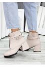 Ботинки ботильоны женские кожаные пудра Злата 7224-28