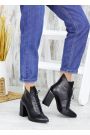 Ботинки ботильоны женские кожа черные Женева 7550-28