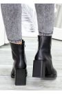 Ботинки ботильоны женские кожаные черные Kristi 7194-28