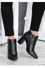 Ботинки ботильоны женские кожаные черные Sollo 7759-28