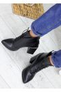 Ботинки ботильоны женские кожа черные Женева 7550-28