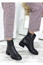 Черевики ботильйони жіночі шкіряні чорні Kvadro 7677-28