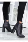 Черевики ботильйони жіночі шкіряні чорні Женева 7159-28