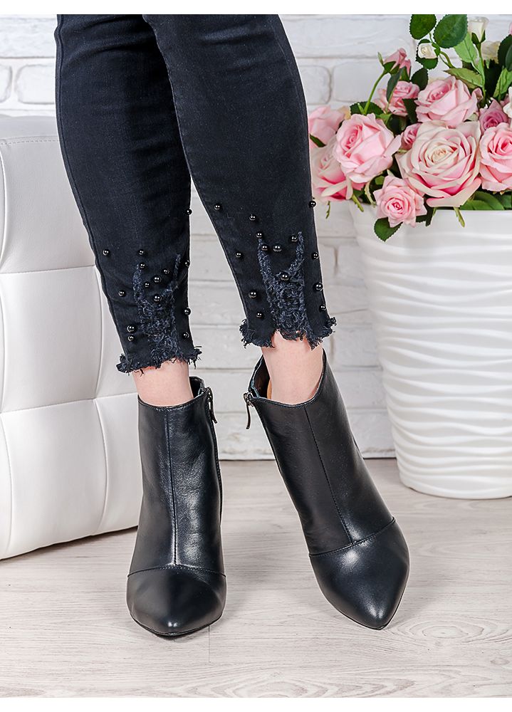 Ботинки ботильоны женские кожа черные Беатриса 7536-28