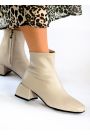 Ботинки ботильоны женские кожаные бежевые  7916-28