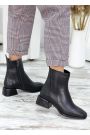 Черевики ботильйони жіночі шкіряні чорні Kvadro 7677-28