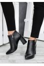 Ботинки ботильоны женские кожаные черные Sollo 7759-28