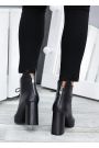 Черевики ботильйони жіночі шкіряні чорні Женева 7159-28