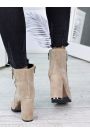 Черевики ботильйони жіночі замша беж Шанталь 7230-28