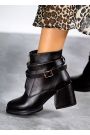 Черевики ботильйони жіночі шкіряні чорні Злата 8035-28