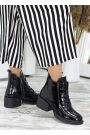 Ботинки ботильоны женские лак кожа черные Lolita 7616-28