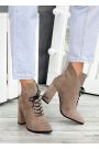 Черевики ботильйони жіночі замшеві латте Женева 7189-28