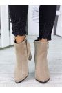 Черевики ботильйони жіночі замша беж Шанталь 7230-28