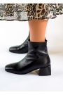 Ботинки ботильоны женские кожаные черные 7917-28