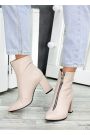 Ботинки ботильоны женские кожаные пудра Ванесса 7219-28
