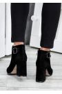 Ботинки ботильоны женские замша черные Sollo 7760-28