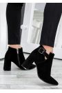Ботинки ботильоны женские замша черные Sollo 7760-28