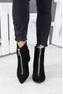 Черевики ботильйони жіночі замша чорні Ванесса 7218-28