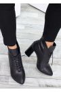 Черевики ботильйони жіночі шкіряні чорні Женева 7159-28
