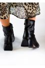 Ботинки ботильоны женские кожаные черные 7917-28
