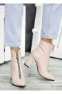 Ботинки ботильоны женские кожаные пудра Ванесса 7219-28