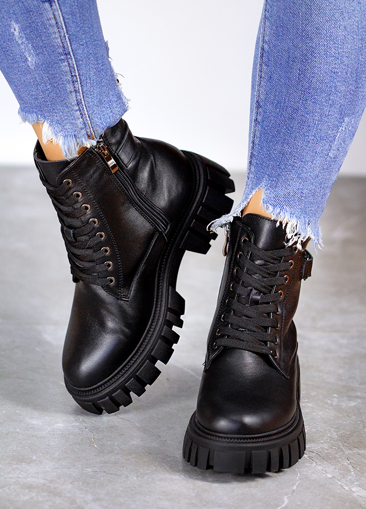 Черевики жіночі шкіряні чорні 8056-28