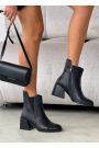 Черевики ботильйони жіночі шкіряні чорні Челсі 8249-28